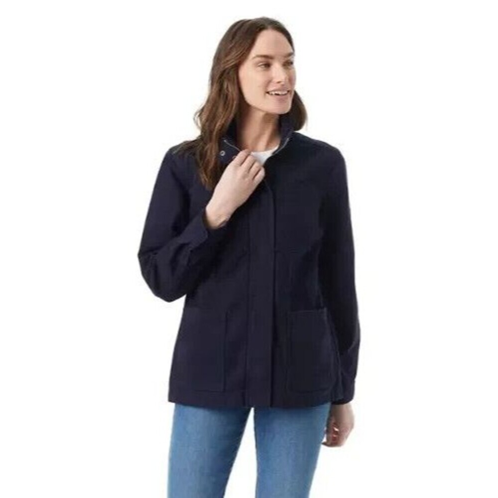 Gloria Vanderbilt Women's Anorak Utility Jacket Midnight Blue Size S